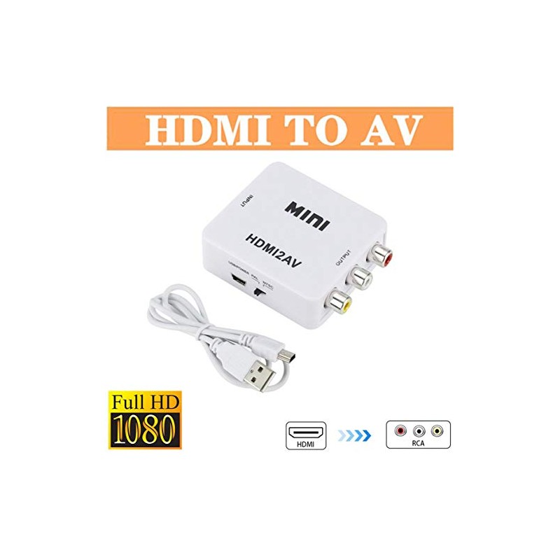 1080P HDMI to RCA AV CVBS 3RCA L/R HD Video
