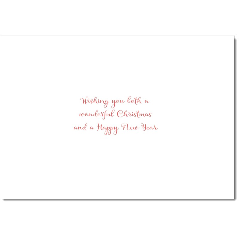 doodlecards Grandson and Wife Christmas Card Festive Lamp Medium Size
