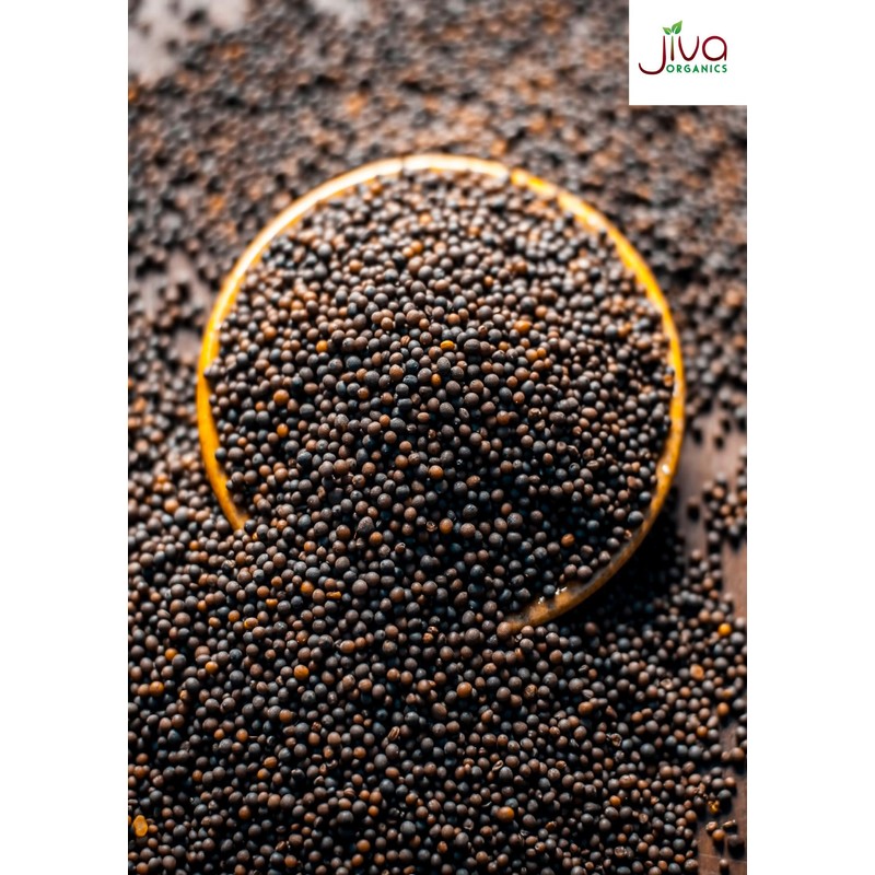 Jiva Organic Black Mustard Seeds Whole 2.75 Pound Bulk Bag