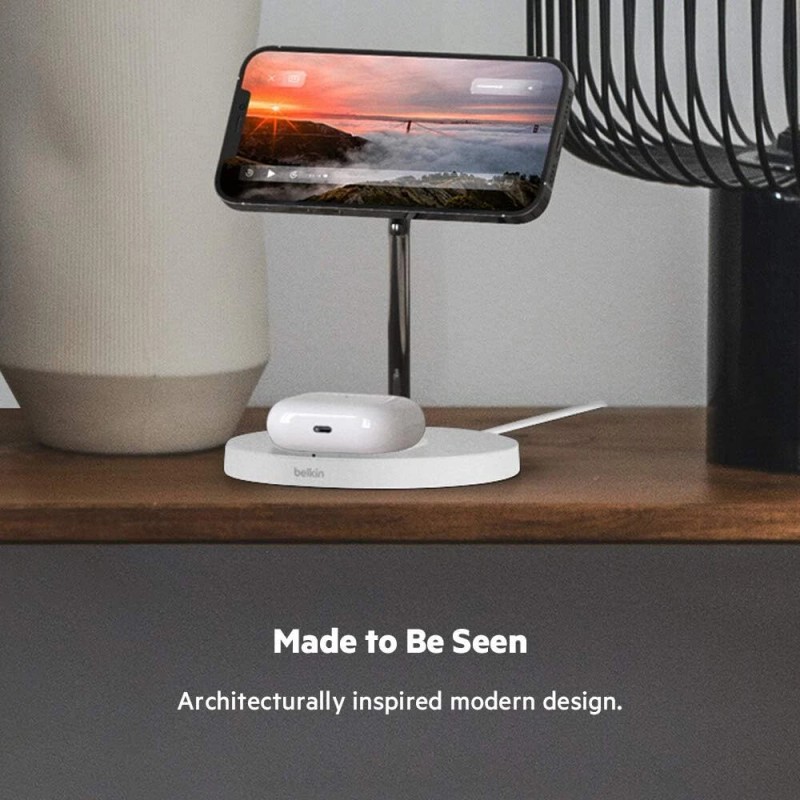 Belkin Boos Charge Pro 2-in-1 Wireless Charger Stand With MagSafe