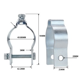 scottchen PRO Tube Gate Bracket Fits 1.6" to 2" Pipe, Universal Tube Gate Bracket Kit for Automatic Gate Opener System-1PACK