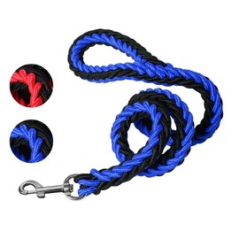Lead, Dog Leash for Pets, Dogs, Pets, Lead, Walking, Dog Leash Casual, Stylish, Colorful, Large Dogs, Small Dogs, Medium Dogs, Color, Training, Training (Black, Blue, Thickness: 0.6 inches (1.5 cm)