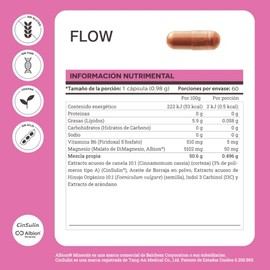 MATTER SMART NUTRIENTS - Flow Suplemento para Mujeres con Extractos Naturales, Omega 6 y Vitaminas - 60 Cpsulas Veganas                               