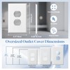 Oversized Duplex Outlet Covers 20 Pack Jumbo Duplex Receptacle Outlet