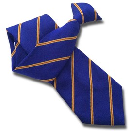 Men's Royal Blue with Red & Gold Stripe Clip On Tie