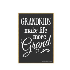 Honey Dew Gifts, Grandkids Make Life More Grand, 2.5 inch by 3.5 inch, Made in USA, Fridge Magnets, Decorative Sayings Magnets, Granny Gifts, Mimi Gifts, 754015