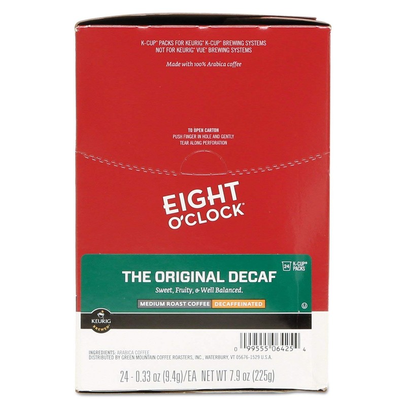 Eight O'Clock 6425 Original Decaf Coffee K-Cups, 24/box