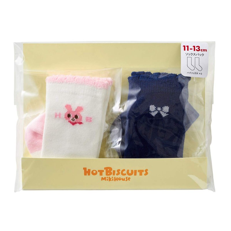 Miki House Hot Bisquets 74-9701-820 High Socks Set, Pink
