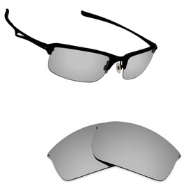 Alphax Polarized Silver Titanium Replacement Lenses for Oakley WireTap