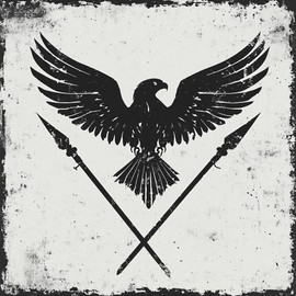 Roman Eagle Silhouette Reusable Stencil – 8.5x11 Inch Plastic Template for Painting on Walls, Wood, Fabric, and DIY Crafts