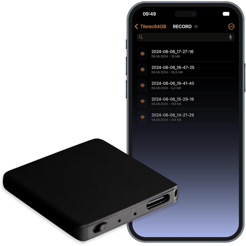 Voice Activated Recorder with Playback – 64GB Storage, 1100 Hours