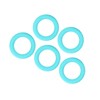 5pcs Baby Soft Silicone Teething Ring Toy Infant Safe Elastic