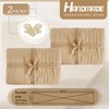 Pack of 2 Cheesecloth Table Runner, Beige, 90 x 300