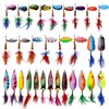 Rooster Bait Tail Spinner Fishing Lures Kit,30pcs Metal Spoon Lures