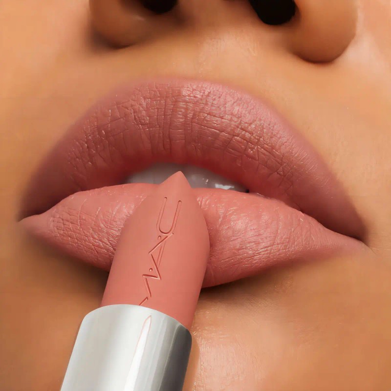Labial Mini MAC MACximal Silky Matte Velvet Teddy Mate Sedoso