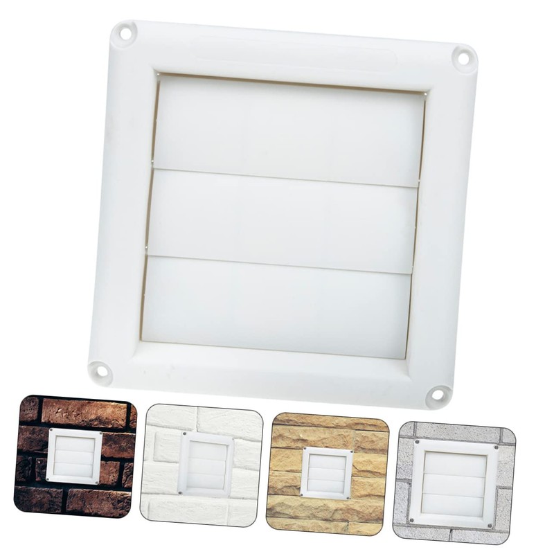 LABRIMP Dryer Vent Cover Louvered Exterior Wall Vent Hood for