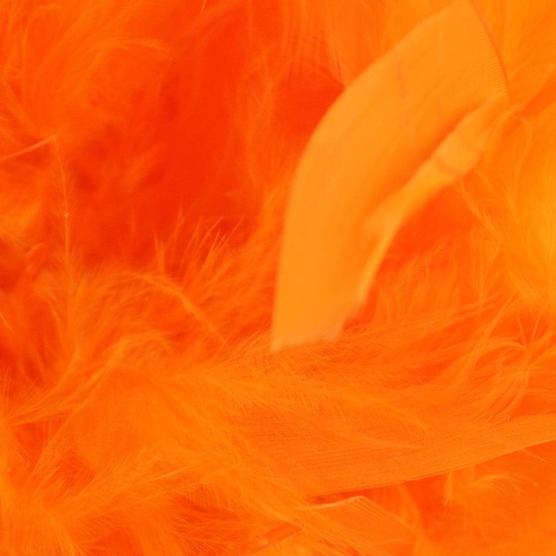 Basic Sense Large Feather Scrunchie, Orange