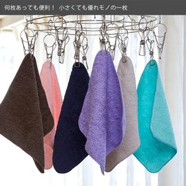 Hotel Handkerchief, Set of 5, Handkerchief Towel, Made in Japan, Senshu Towel (Approx. 7.9 x 7.9 inches (20 x 20 cm), Sky Blue