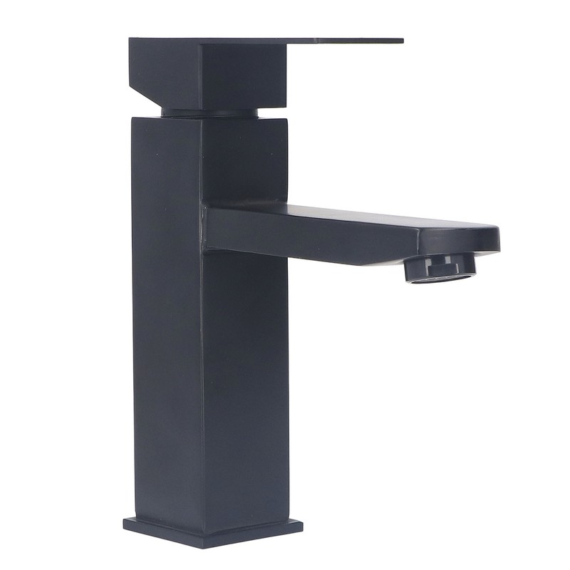 Basin Faucet Stainless Steel Surface Black Baking Paint Bathroom Sink