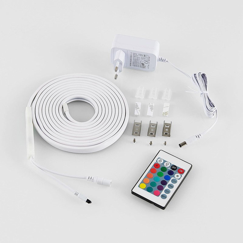 Reality Leuchten R65583100 LED Strip Neon Plastic White with 14