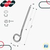 KOTARBAU Swing Hook - Screw Hook - M8 170 mm