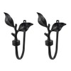 Gurtt 1 Pair Of Leaf Shaped Curtain Holdbacks Metal for
