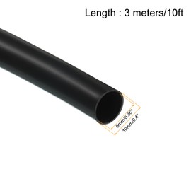 QUARKZMAN Black PVC Wiring Harness Hose 3/8" Internal Diameter 10 Feet Sleeve to Protect Wire Sheathing