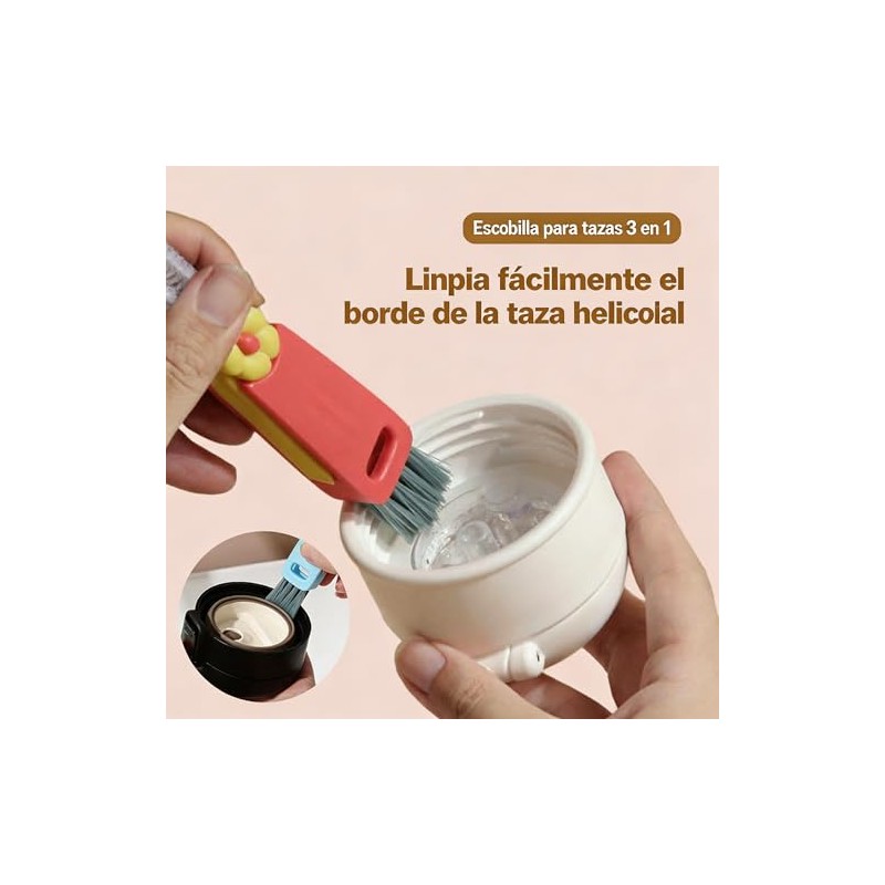 Genérico Cepillo Limpieza Tapa Taza 3 en 1 para Grietas