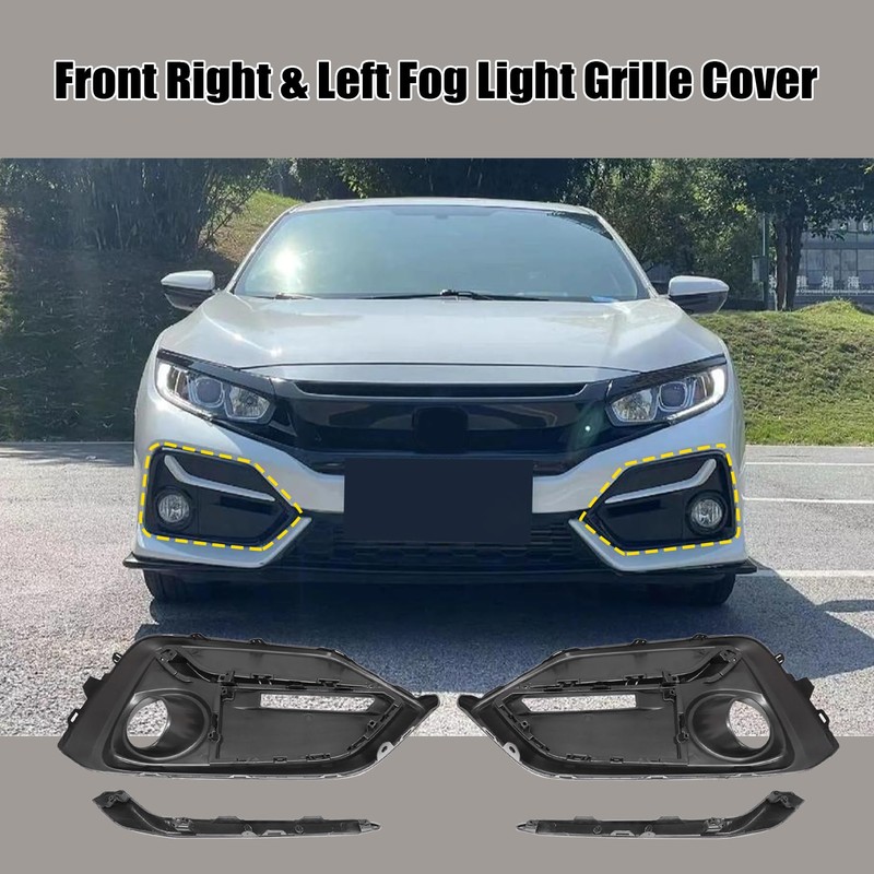 FZJDSD 1Pc Fog Light Cover Set Compatible with Honda Civic
