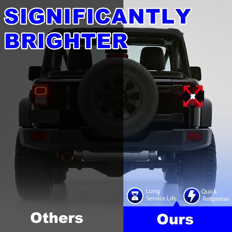 LED Tail Lights Assembly For 2007-2018 Jeep Wrangler JK JKU