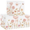 Clastyle Storage Box 3 Pieces Boho Flower Beige Storage Basket