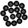 B-065 Black Buttons, 4 Hole Buttons, Basic Color Buttons, Shirt