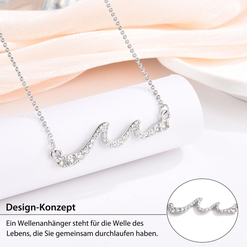 Shuxin Gifts for Women, Best Friend, Sister, Waves Chain, Gift