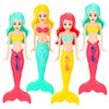 4Pcs Mermaid Bath Toys, Diving Toys Mermaids Swimming Toys, Swimming