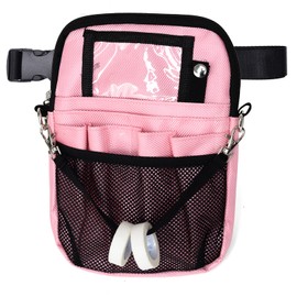 Nurse Fanny Pack, Multi Compartment Nursing Fanny Pack with Pockets | Utility Waist Bag for Work Supplies, Suit for Nurses, RN, Vet, EMT(Pink)