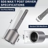 SDS Max Shank T-Post Driver for T Posts, 2 Inch