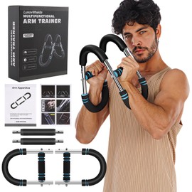 LunovWhelda Twister Arm Trainer, 60-120lbs Adjustable Chest Workout Equipment,Portable Spring Resistance Arm Strengthener, at Home Workout Equipment,Gifts for Men & Women (Blue)