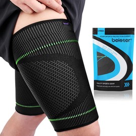 beister Thigh Brace Thigh Compression Stabiliser Non-Slip Thigh Compression Bandage for Men & Women (Pack of 2), Hip Braces for Hip Joint Pain, Quad Hamstring, Arthritis