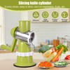 COZHYESS Rotary Cheese Grater, Vegetable Slicer with Three Drum Blades,