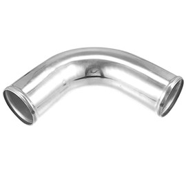 X AUTOHAUX X AUTOHAUX OD 3" 76mm Leg Length 4" 100mm Aluminum Alloy Tube Intercooler Pipe 90 Degree Bend Elbow Air Intake Tube Silver Tone for Car