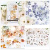 ZXMNBH 300 Pieces PET Stickers for Scrapbooking Kit Mini Flowers