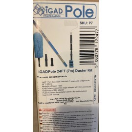 IGADPole 5Ft-24Ft Extension Pole Duster Brush Kit Paint Roller Window Cleaning