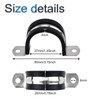 INCREWAY 12 Pcs U Shaped Pipe Clamps with Rubber U