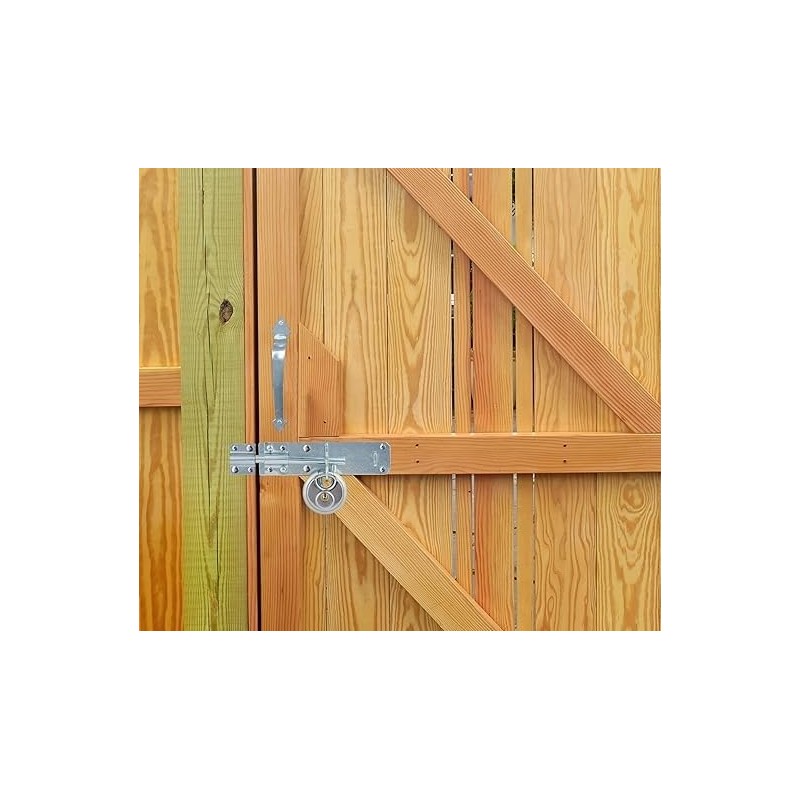 2 x Brenton Strong Sliding Padlock Shed Gate Door Bolt