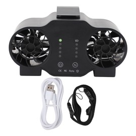 Portable Waist Clip Fan Super Strong Airflow 4 Speed Personal Wearable Fan USB Rechargeable Hanging Neck Fan Forward Reverse Function 5000mah