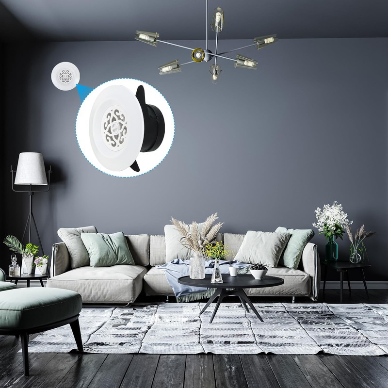 PATIKIL 8 Inch Round Air Vent, Adjustable Ceiling Diffuser Grill