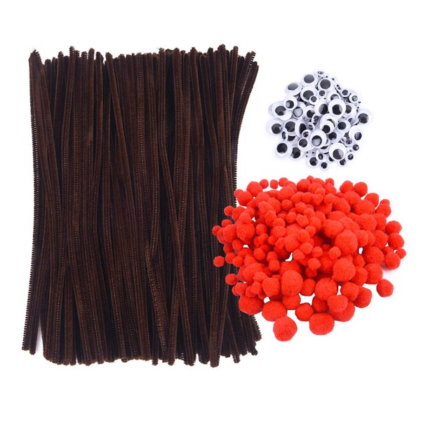 Livder 475 Pieces Christmas Pipe Cleaners Sets, Include 145 Pieces