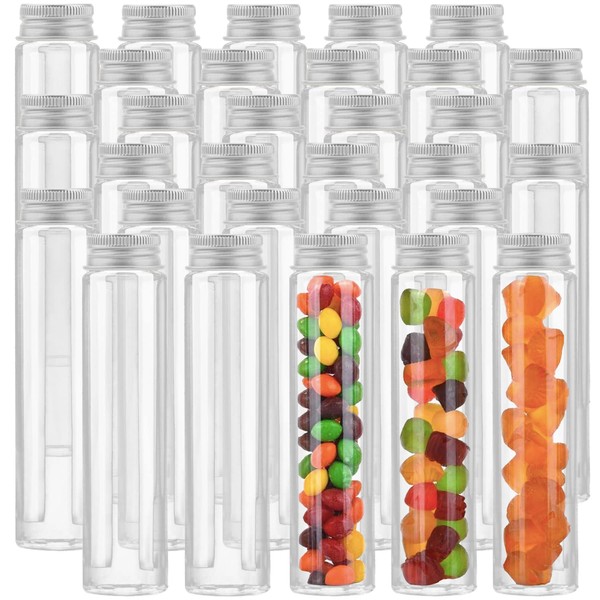 Nsmykhg Clear Test Tube,36 Pack Clear Plastic Test Tubes Candy