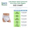 LeakMaster Adult Sized Contoured All in One Cloth Diapers -
