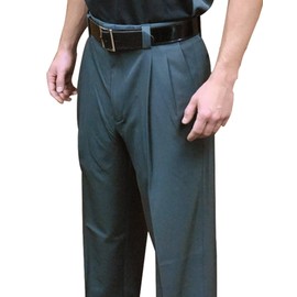 Smitty | BBS-392 | Professional Style 4-Way Stretch Umpire Plate Pants | Poly Spandex Fabric Pleated Non-Expander Waist | Baseball Softball | Elite Umpire's Choice! (Charcoal, 38)